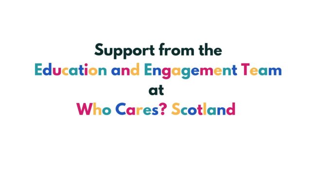 Support from the Education and Engagement Team